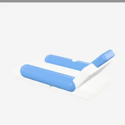 Pool Lounger low-poly 3D model (3,540 tris)
