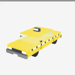 Taxi low-poly 3D model (9,460 tris)
