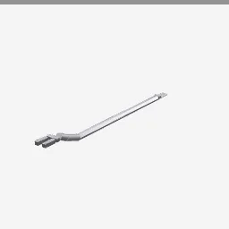 Crowbar low-poly 3D model (664 tris)