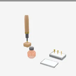 Calligraphy Set low-poly 3D model (1,620 tris)
