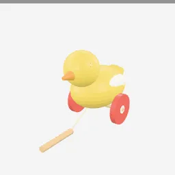 Pull Along Duck low-poly 3D model (5,132 tris)