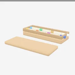 Oil Pastels low-poly 3D model (2,964 tris)