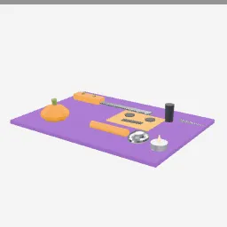 Pumpkin Carving Kit low-poly 3D model (2,436 tris)