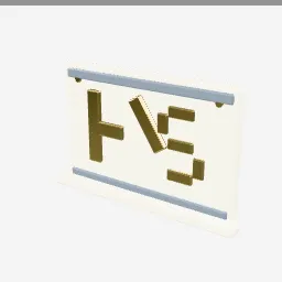 House Number Plaque low-poly 3D model (1,480 tris)