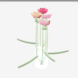 Carnation Bouquet low-poly 3D model (14,668 tris)