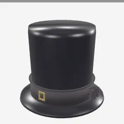 Top Hat low-poly 3D model (2,832 tris)