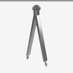Drafting Compass low-poly 3D model (1,716 tris)