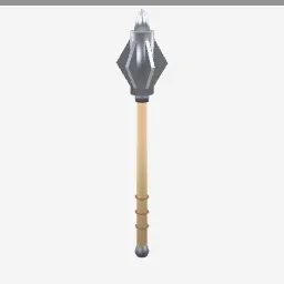 Flanged Mace low-poly 3D model (1,136 tris)