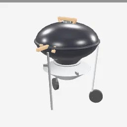 Bbq Kettle Grill low-poly 3D model (7,008 tris)