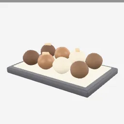 Chocolate Truffles low-poly 3D model (8,652 tris)
