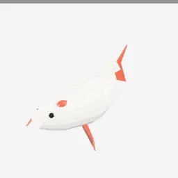 Koi Fish low-poly 3D model (2,528 tris)