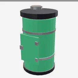 Public Trash Can low-poly 3D model (1,276 tris)