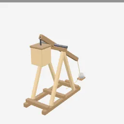 Trebuchet Model low-poly 3D model (3,688 tris)