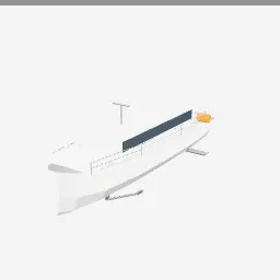 Hydrofoil low-poly 3D model (4,382 tris)