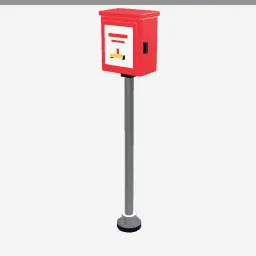 Fire Alarm Box low-poly 3D model (1,680 tris)