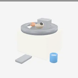 Pottery Wheel low-poly 3D model (3,236 tris)