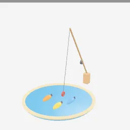 Magnetic Fishing low-poly 3D model (4,812 tris)