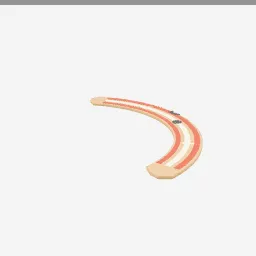 Boomerang Carved low-poly 3D model (3,480 tris)