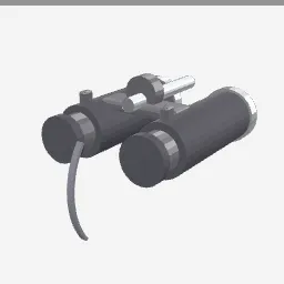 Binoculars low-poly 3D model (1,700 tris)