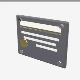 Museum Plaque low-poly 3D model (1,108 tris)