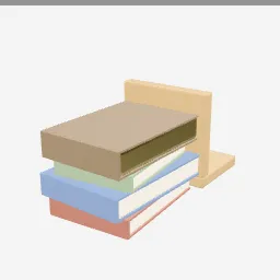 Books Stack low-poly 3D model (2,052 tris)