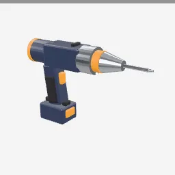 Power Drill low-poly 3D model (2,196 tris)