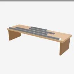 Shelf Price Rails low-poly 3D model (1,884 tris)