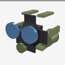 Gas Mask low-poly 3D model (1,620 tris)