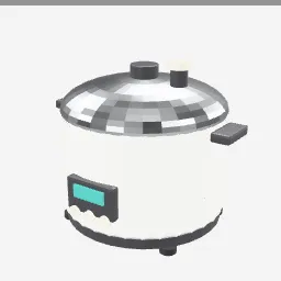Rice Cooker low-poly 3D model (6,200 tris)
