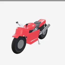Sport Bike low-poly 3D model (15,668 tris)