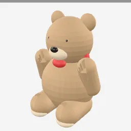 Teddy Bear low-poly 3D model (19,592 tris)