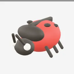 Ladybug low-poly 3D model (4,468 tris)