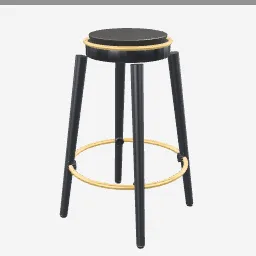 Bar Stool low-poly 3D model (6,920 tris)