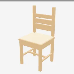 Dining Chair low-poly 3D model (1,728 tris)
