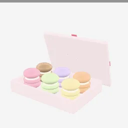 Macaron Set low-poly 3D model (11,792 tris)