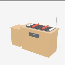 Checkout Counter low-poly 3D model (3,516 tris)
