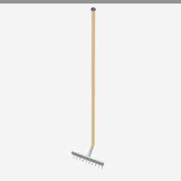 Rake low-poly 3D model (2,160 tris)