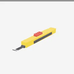 Utility Knife low-poly 3D model (1,608 tris)