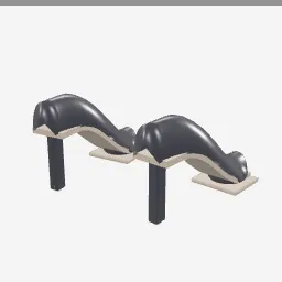 Stiletto low-poly 3D model (4,080 tris)