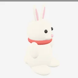 Plush Bunny low-poly 3D model (11,568 tris)