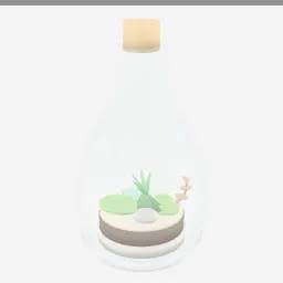Terrarium low-poly 3D model (13,928 tris)