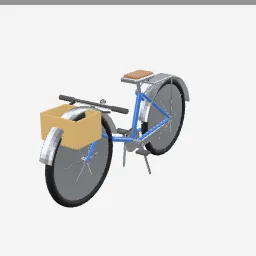 City Bicycle low-poly 3D model (15,328 tris)