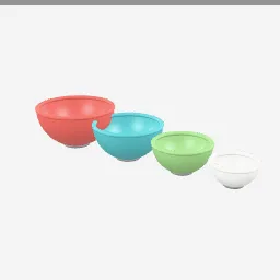Prep Bowl Set low-poly 3D model (11,436 tris)