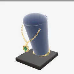 Pendant Necklace low-poly 3D model (12,526 tris)