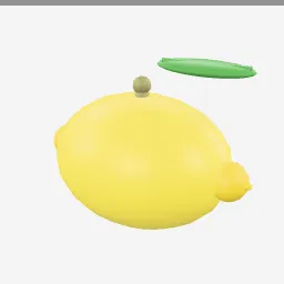Lemon low-poly 3D model (2,944 tris)