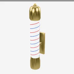 Barber Pole low-poly 3D model (3,844 tris)