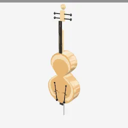 Cello low-poly 3D model (10,472 tris)