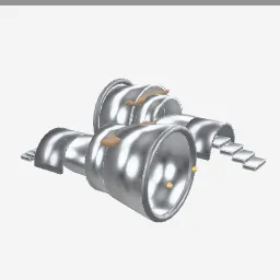Gauntlets Plates low-poly 3D model (6,168 tris)
