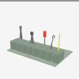Tool Roll low-poly 3D model (2,276 tris)