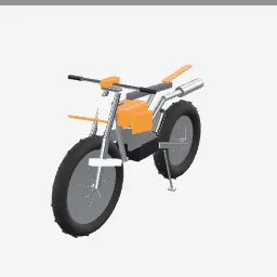 Dirt Bike low-poly 3D model (16,704 tris)